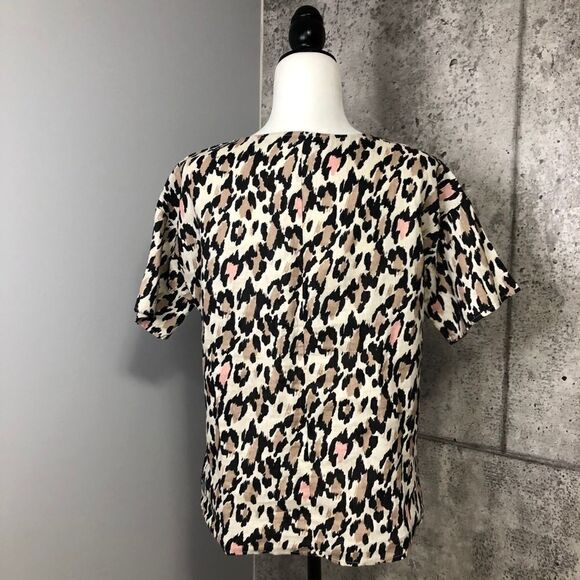 OUI Leopard Print Linen Blouse - Picture 3 of 9